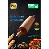 Ülgenev 50 cm Ahşap Kayın Ağacı Sanayi Restoran Tipi Merdane