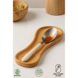 Ulgenex 1 Adet 27,5 cm Bambu Tezgah Üstü Kirli Kaşık, Kepçe Altlığı, Standı – Doğal & Hijyenik
