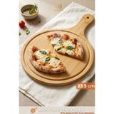 Ulgenex 23 Cm Bambu Saplı Sunumluk, Servis Tahtası, Kahvaltılık, Pizza Lahmacun Pide Tepsisi