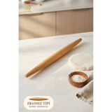 Ulgenex 50 Cm Fransız Tipi Doğal Bambu Oklava, Merdane 50 cm – Premium El Yapımı Merdane