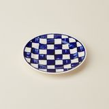 Ülger Seramik Blue Dama Porselen Tatlı ve Kahvaltı Tabağı - Mavi / Beyaz - 17 cm - Montajsız - Mavi - Beyaz