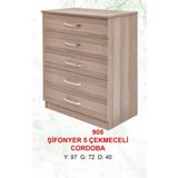 Ülgüdür E-908 5 Çekmeceli Cordoba Şifonyer
