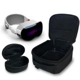 ULIONTAC Sanal Gerçeklik Kulaklık Kılıfı - Apple Vision Pro Meta Quest VR Kulaklık Kulaklık Aksesuarı Saklama Çantası (Siyah) için 1000D Naylon Taşıma Çantası