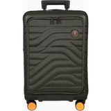 Ulisse 55 cm Ön Cepli Kabin Boy Trolley Modern, Hafif ve Genişleyebilir Valiz - Siyah