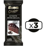 Ülker 200 gr Kuvertür Bitter Çikolata (3 adet)