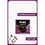 Ülker %80 Bitter Çikolata - 60 Gram - 6 Adet