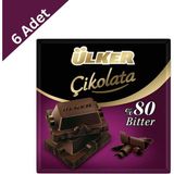 Ülker %80 Bitter Kare Çikolata 60 G x 6 Adet - 1 Adet