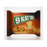 Ülker 9 Kat Tat Fındıklı Gofret 24x47 gr Kremalı Atıştırmalık Yerli Üretim