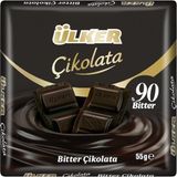 Ülker %90 Bitter Kare Çikolata 55 G - 8 Adet