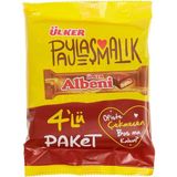 Ülker Albeni Gofret 4X40G - Akışkan Karamelli Sütlü Çikolata Kaplı Gofret 3'li Ekonomik Paket - 3 Adet - 40 g