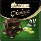 Ülker Antep Fıstıklı Bitter Kare Çikolata 65 G (8'li Paket)