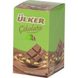 Ülker Antep Fıstıklı Çikolata 30 gr 12'li Paket Lezzetli Sütlü Çikolata