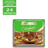 Ülker Antep Fıstıklı Kare Çikolata - Bütün Fıstıklı - 65 gram - 24 Adet