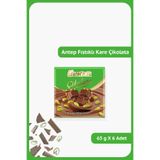 Ülker Antep Fıstıklı Sütlü Kare Çikolata - Bütün Fıstıklı - 65 Gram - 6 Adet
