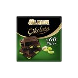 Ülker Bitter Fıstıklı Kare Çikolata 70 Gr. (6'lı) - 1 Adet
