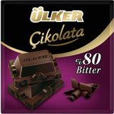 Ülker Bitter Kare Çikolata %80 Kakaolu 60 gr x 6 Adet - PAKET