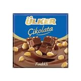 Ülker Bütün Fındıklı Çikolata Kare 60 Gram x 6 Adet Toplam 360 Gram Lezzetli Atıştırmalık