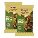 Ülker Çikolata Dolu Dolu %32 Antep Fıstıklı Ülker Çikolata Dolu Dolu %32 Antep Fıstıklı 2 x 77 g