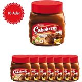 Ülker Çokokrem 350 G x 10 Adet | Kakaolu Fındık Kreması | Kahvaltılık ve Tatlı Lezzeti - 350 gr