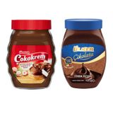 Ülker Çokokrem Fındıklı Çikolata Kreması 650 gr ve Çikolata Fındık Rüyası Kakaolu Fındıklı Krema 625 gr, 2'li Set