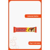 Ülker ÇOKONAT -Sütlü Çikolata ve Fındık Parçacığı Kaplamalı Fındıklı Kremalı Gofret- 33 gram-144 Adet