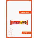 Ülker ÇOKONAT -Sütlü Çikolata ve Fındık Parçacığı Kaplamalı Fındıklı Kremalı Gofret- 33 gram- 24 Adet