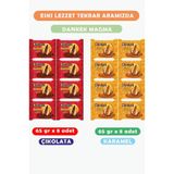 Ülker Dankek Magma Kek, 65 gr x 8 Adet Çikolatalı + 65 gr x 8 Adet Karamelli, Karışık Set