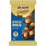 Ülker Dolu Dolu %32 Fındıklı Kare 80 gr Çikolata