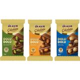 Ülker Dolu Dolu Antep Fıstıklı - Fındıklı - Bademli Çikolata 3 lü Karma Paket