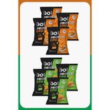 Ülker Go Ahead Protein Cipsi - Taco Aromalı ve Yer Fıstıklı Dörder Adet - %20 Protein - 55 Gram - 8 Adet