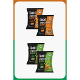 Ülker Go Ahead Protein Cipsi - Taco Aromalı ve Yer Fıstıklı Ikişer Adet - %20 Protein - 55 Gram - 4 Adet