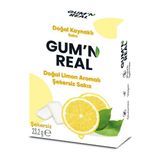 Ülker Gum'n Real - Doğal Limon Aromalı Şekersiz Sakız - 23.2 Gram - 64 Adet