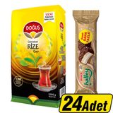 Ülker Halley Mini Granüllü 88 g 24'lü + Doğuş Geleneksel Rize Dökme Çay 1000 g