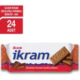 Ülker İkram Kakaolu Sandviç Bisküvi 84 gr x 24 Adet Çikolatalı Krema Lezzeti