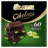 Ülker Kare Çikolata 65G Bitter Fıstıklı - Antep Fıstıklı Lezzet 8'Li Avantaj Paketi