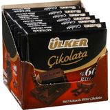 Ülker Kare Çikolata 6X60G Bitter - Ağızda Eriyen Lezzet 8'li Avantaj Paketi - 8 Adet - 60 G