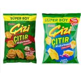 Ülker Karma Çizi Çıtır Atıştırmalık Cips Tulum Peynirli&peynirli Soğanlı 120GRX4PAKET - 1 Adet