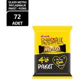 Ülker METRO Sütlü Çikolata Kaplamalı Karamel ve Nugalı Bar - 4'lü Paket - 144 gram - 72 Adet - 36 gr