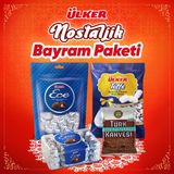 Ülker Nostaljik Bayram Paketi 1255 g – Sütlü & Fındıklı Çikolata, Damla Sakızlı Toffee ve Türk Kahvesi Lezzetleri - 1,2 kg