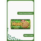 Ülker PROBİS Proteinli Bisküvi - Kakaolu ve Muzlu Kremalı - 280 gram - 12 Adet