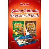Ülker Şeker Tadında Bayram Paketi, Buklet Madlen Çikolata, Lokumcuk Karışık Meyveli, Bonbon Sütlü Şekerleme