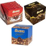 Ülker Sütlü-Bitter-Fındıklı Kare Çikolata 60 gr 6'lı x 3'lü Set
