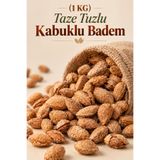 ÜLKÜ KURUYEMİŞ (1 KG) Taze Tuzlu Kabuklu Badem Hediyelik Atıştırmalık - 1. Sınıf Premium Kalite
