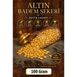 ÜLKÜ KURUYEMİŞ (100 GR) 1. Sınıf Lüks Premium Kalite Gold Altın Bademli Draje Nişan Düğün Hediyelik Tatlı Atıştırmalık