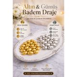 ÜLKÜ KURUYEMİŞ (100 GR) Gold Altın Bademli Draje + (100 GR) Gümüş Bademli Draje Nişan Düğün Hediyelik Tatlı Atıştırmalık