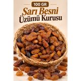 ÜLKÜ KURUYEMİŞ (100 GR) Sarı Besni Üzümü Kurusu Hediyelik Tatlı Atıştırmalık Peygamber Adıyaman Üzümü