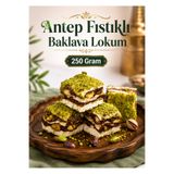 ÜLKÜ KURUYEMİŞ (250 GR) Antep Fıstıklı Baklava Lokum Hediyelik Tatlı Atıştırmalık - 1. Sınıf Premium Kalite