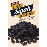ÜLKÜ KURUYEMİŞ (250 GR) Lüks Siyah Çekirdeksiz Kuru Üzüm Hediyelik Tatlı Atıştırmalık - 1. Sınıf Premium Kalite
