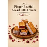 ÜLKÜ KURUYEMİŞ (500 GR) Finger Bisküvi Arası Güllü Lokum