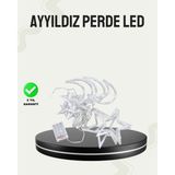Ulora Prizli Yıldız Ay Perde LED Işık Ev ve Organizasyon Dekoru